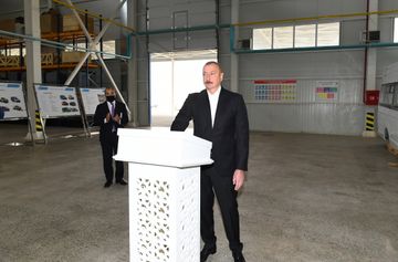 Prezident İlham Əliyev Hacıqabul Sənaye Məhəlləsinin açılışında iştirak edib - YENİLƏNİB