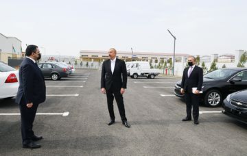 Prezident İlham Əliyev Hacıqabul Sənaye Məhəlləsinin açılışında iştirak edib - YENİLƏNİB