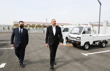 Prezident İlham Əliyev Hacıqabul Sənaye Məhəlləsinin açılışında iştirak edib - YENİLƏNİB