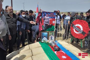 Azərbaycanın Vətən müharibəsində 5 ay əvvəl şəhid olan əsgəri dəfn edilib - FOTO