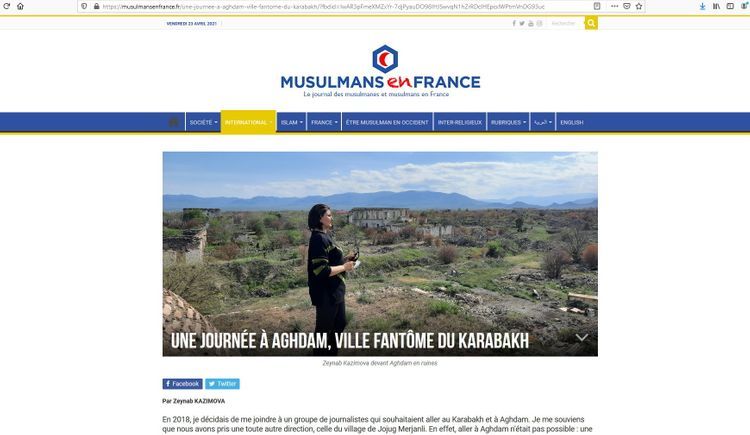 French press publishes article on Armenian atrocity in Aghdam