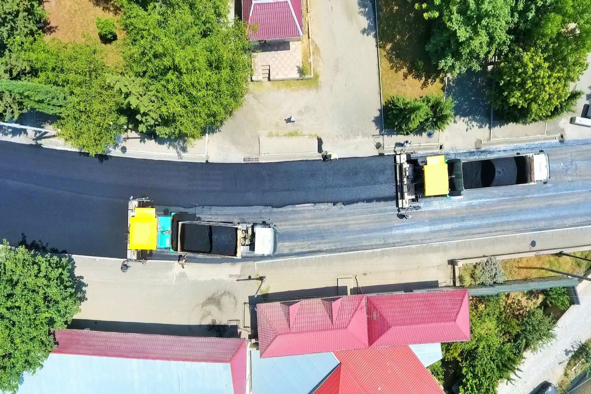 Şamaxının yol infrastrukturu yenidən qurulur - FOTO 