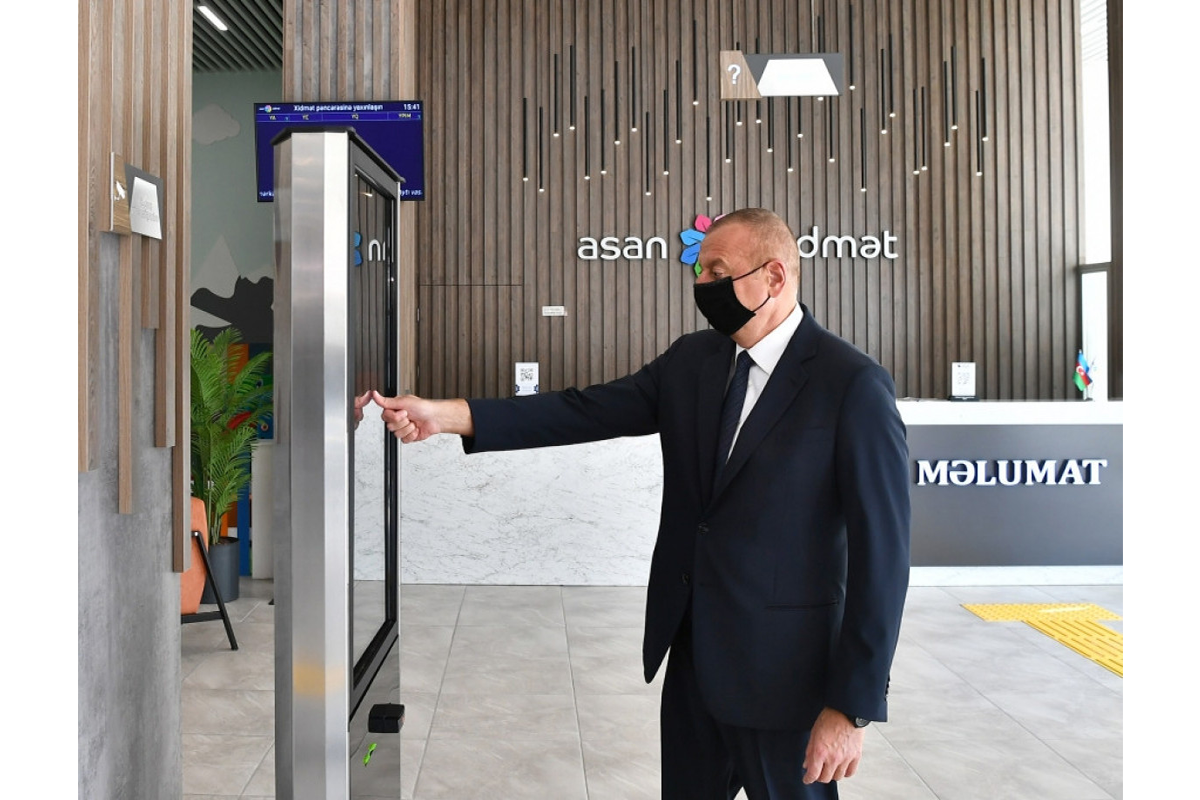 Prezident İlham Əliyev 6 saylı Bakı “ASAN xidmət” mərkəzinin açılışında