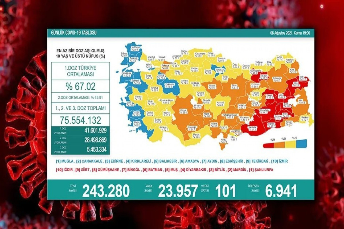 Türkiyədə bu gün koronavirusdan 101 nəfər ölüb