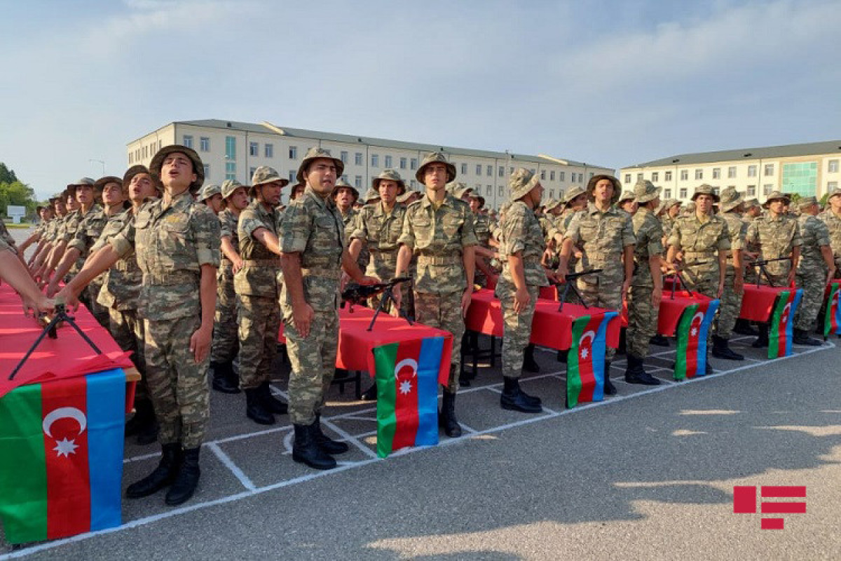 Gəncədə gənc əsgərlər Vətənə sədaqət andı içiblər - FOTO  - VİDEO 