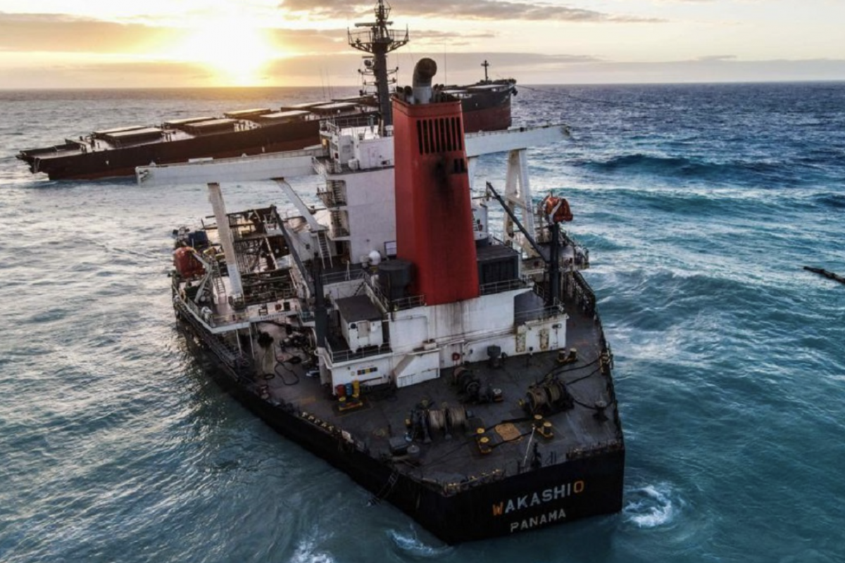 Ship sailing under Panama flag runs aground in northern Japan, oil leaking