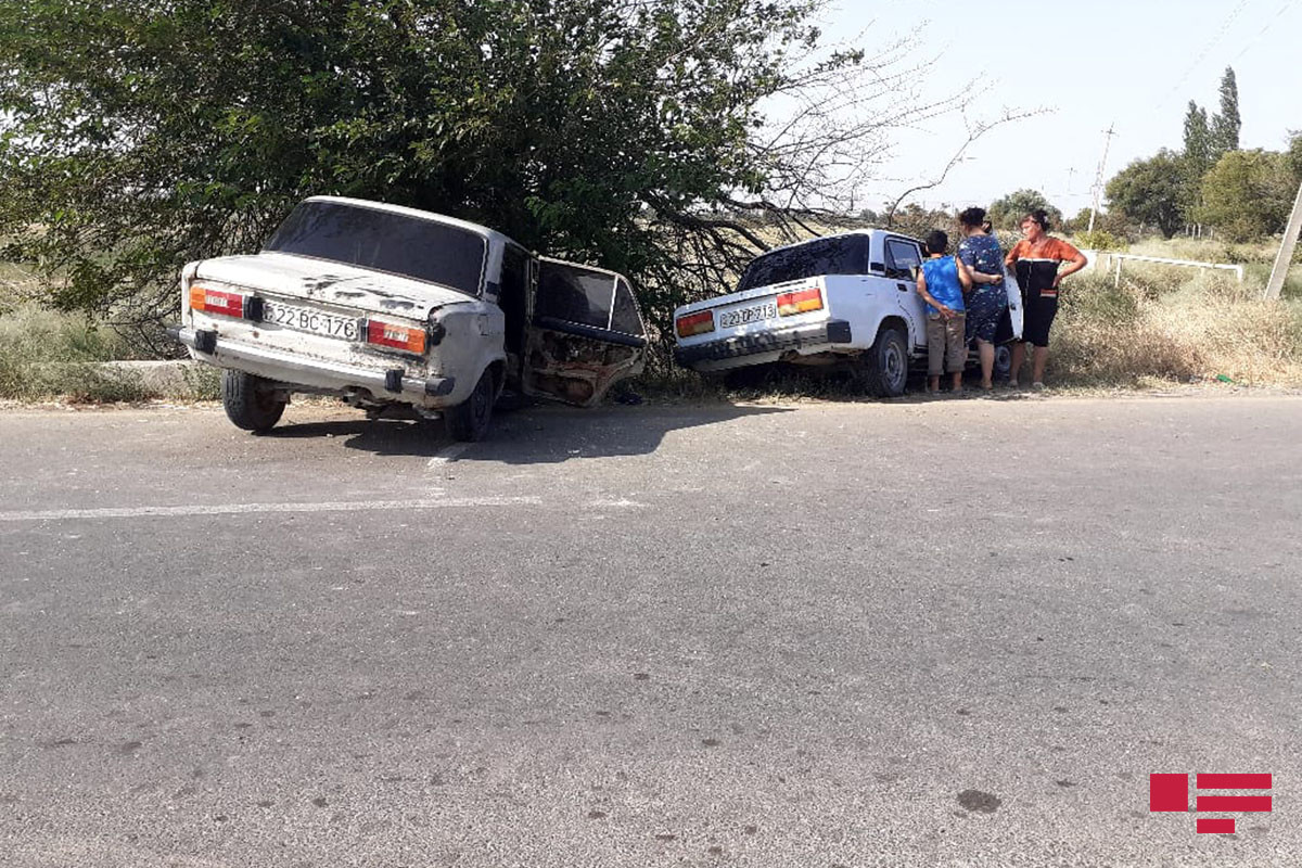 Goranboyda yol qəzası olub, xəsarət alanlar var  - FOTO  - VİDEO  - YENİLƏNİB 