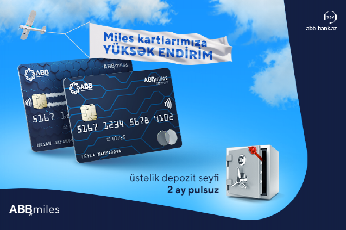 "ABB Miles" kartlarına yüksək endirim