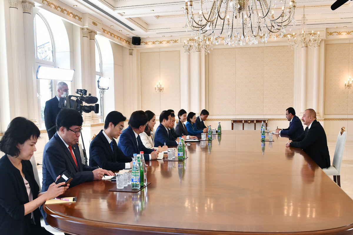 President Ilham Aliyev received chair of the Korean National Assembly