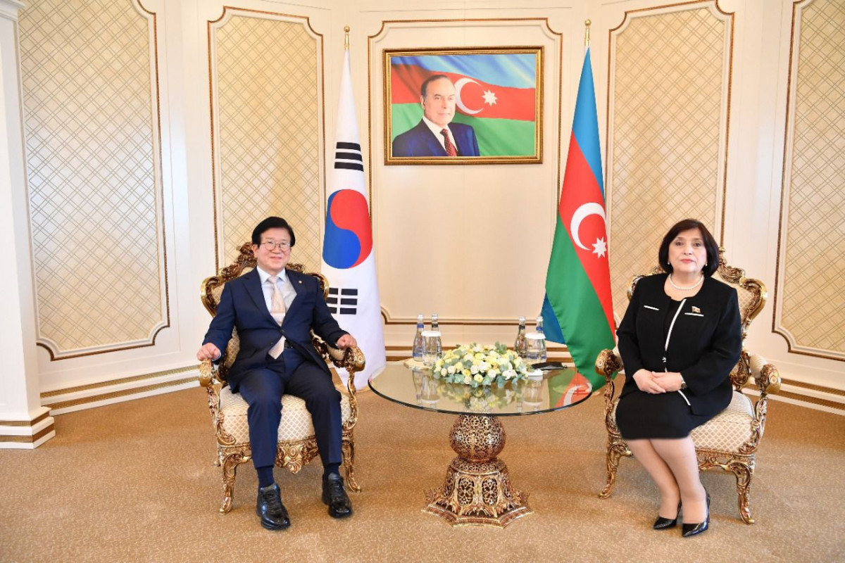 Milli Majlis Chair Sahiba Gafarova Meets Chair of National Assembly of Republic of Korea
