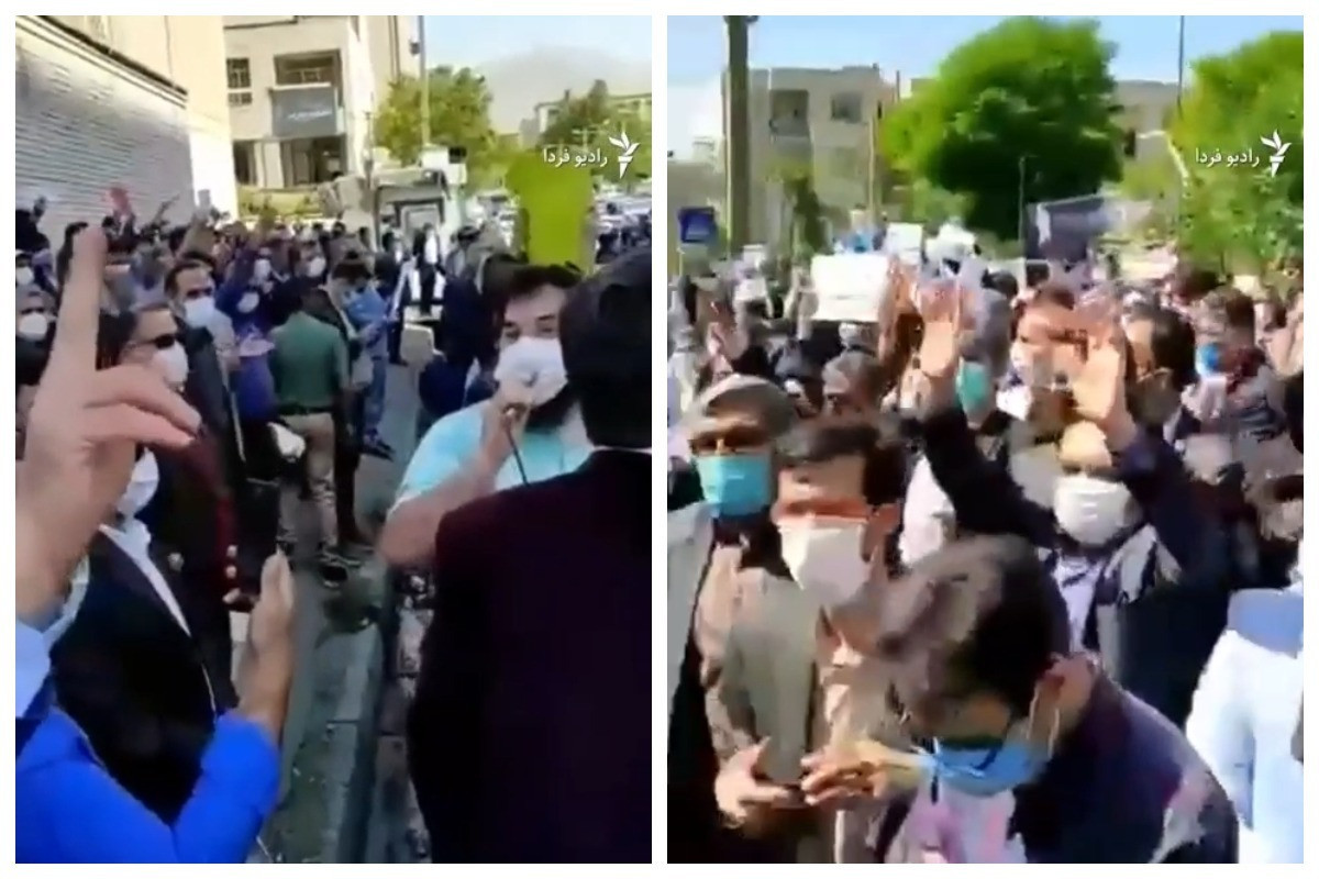 Tehranda bir qrup müəllim etiraz aksiyası keçirib