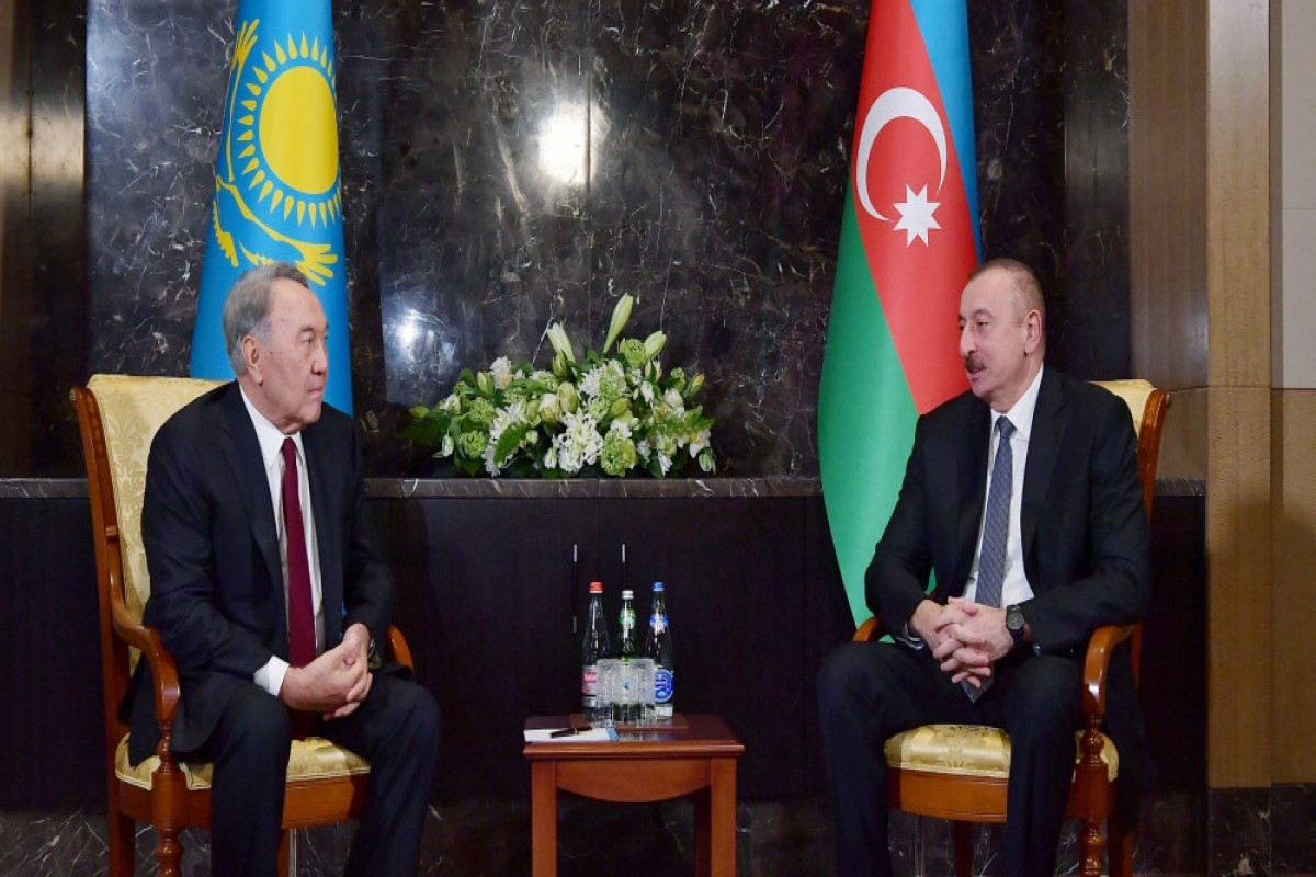Nursultan Nazarbayev, President Ilham Aliyev