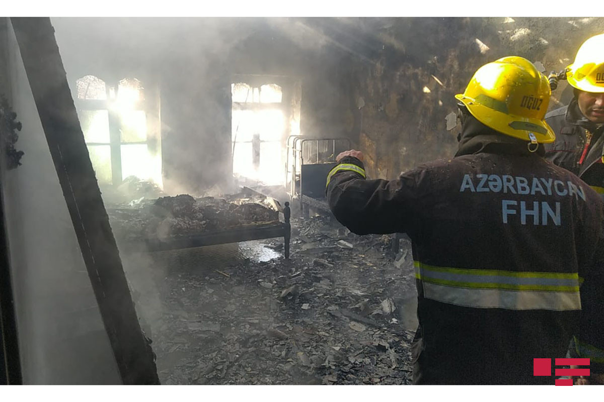 В Огузском районе произошел пожар в жилом доме