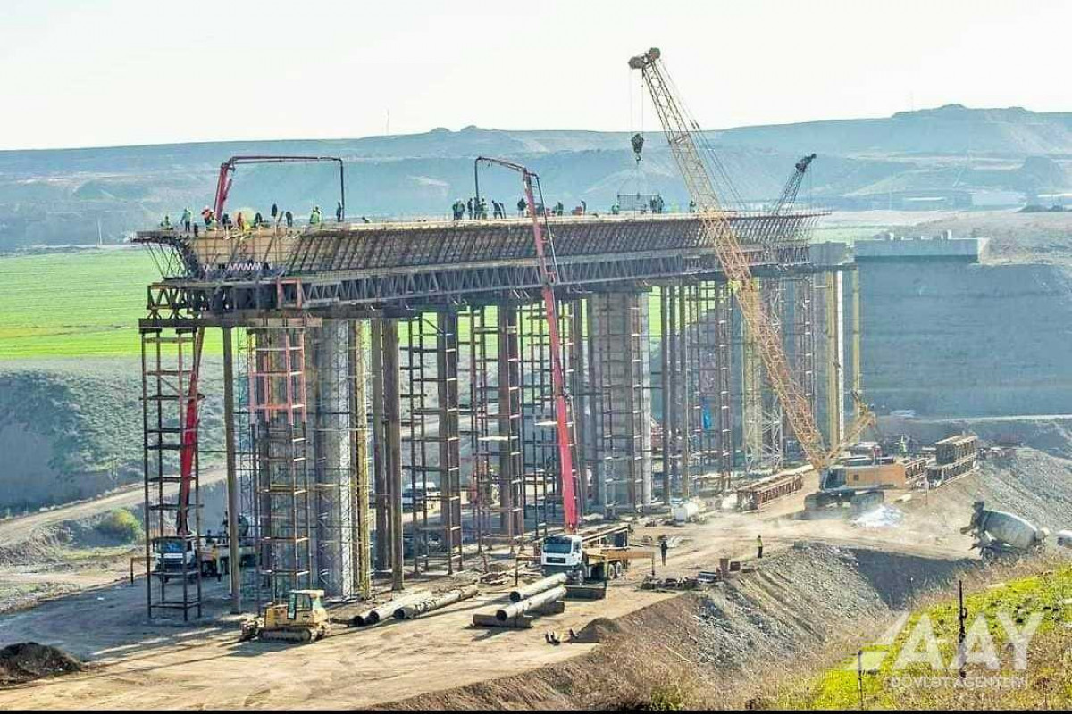 Tovuz çayı üzərində körpü inşa edilir - FOTO 
