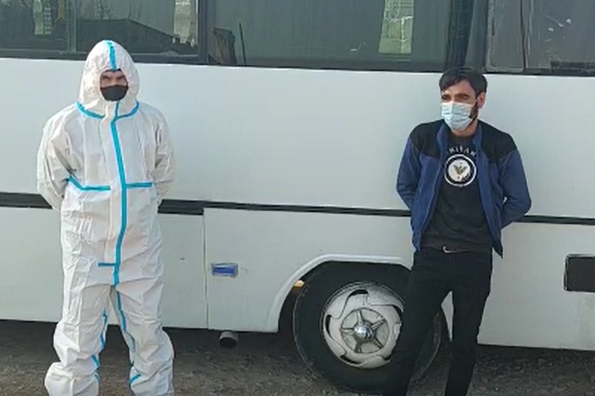 Marşrut avtobusu sürən koronavirus xəstəsi saxlanılıb - VİDEO 