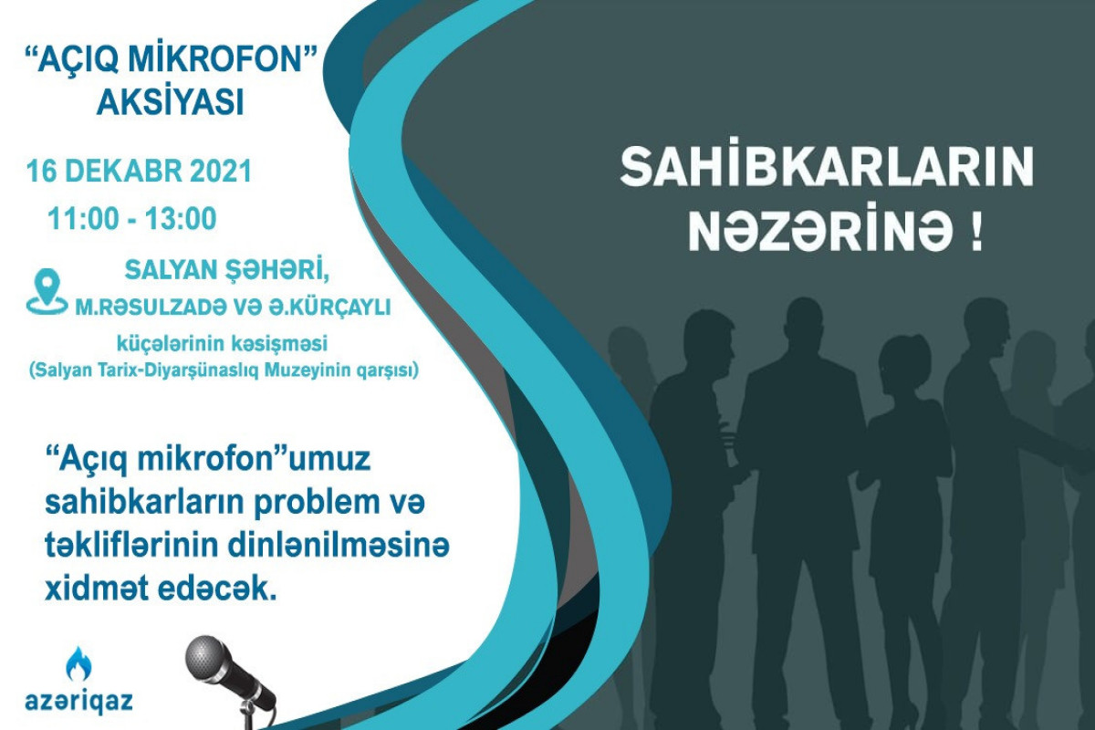 "Azəriqaz" rəhbərliyi Salyanda sahibkarlarla görüşəcək