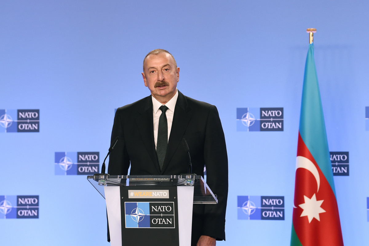 President of Azerbaijan and the NATO Secretary General held a joint press conference in Brussels