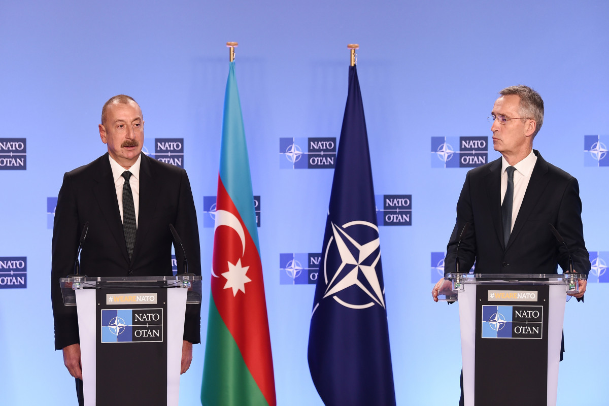 President of Azerbaijan and the NATO Secretary General held a joint press conference in Brussels