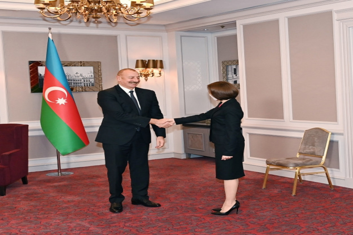 President Ilham Aliyev and  Maia Sandu