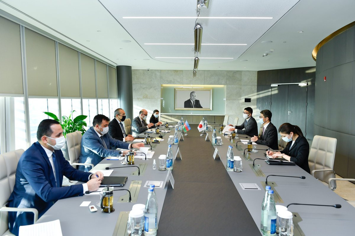 Meeting of Azerbaijani energy minister Mikayil Jabbarov with Junichi Wada Ambassador of Japan to Azerbaijan