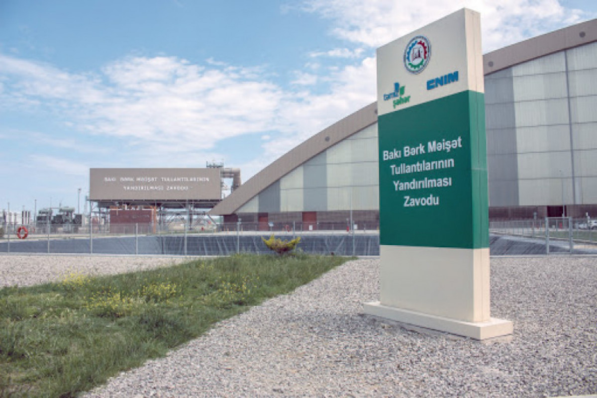 Bərk məişət tullantılarının yandırılması zavodu elektrik enerjisinin istehsalını azaldıb