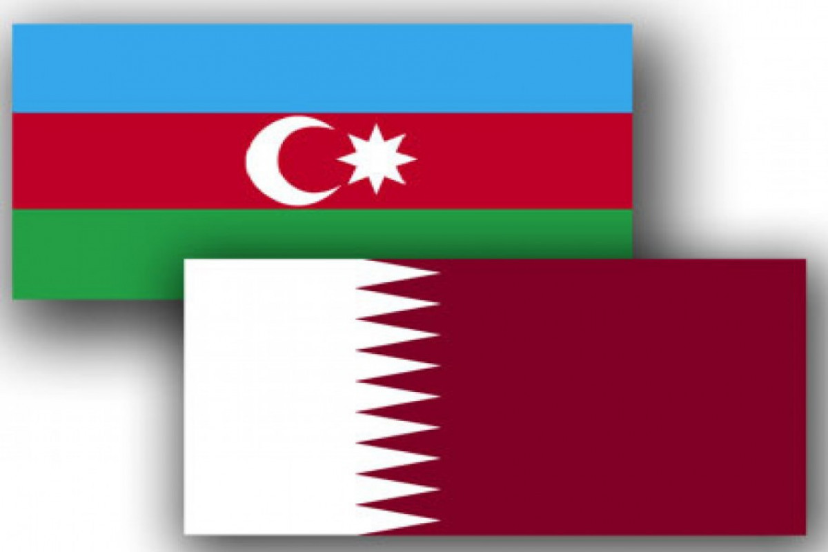 Flags of Azerbaijan and Qatar