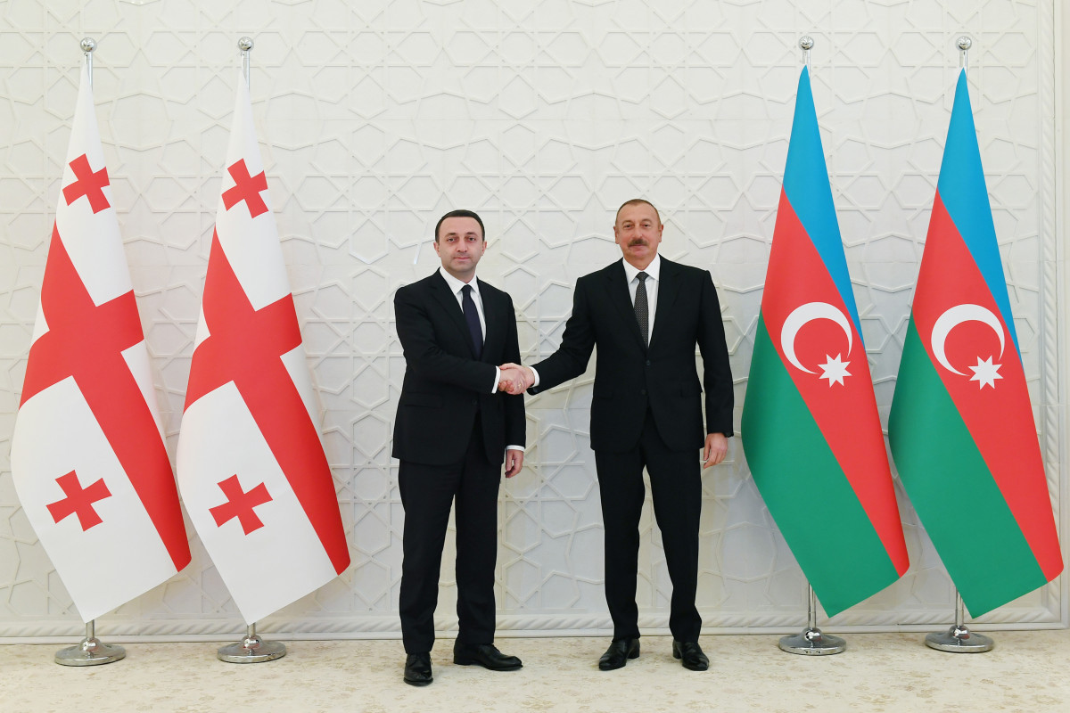 Georgian PM Irakli Garibashvili, Azerbaijani President Ilham Aliyev