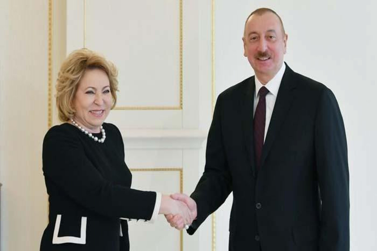 Valentina Matviyenko və Prezident İlham Əliyev