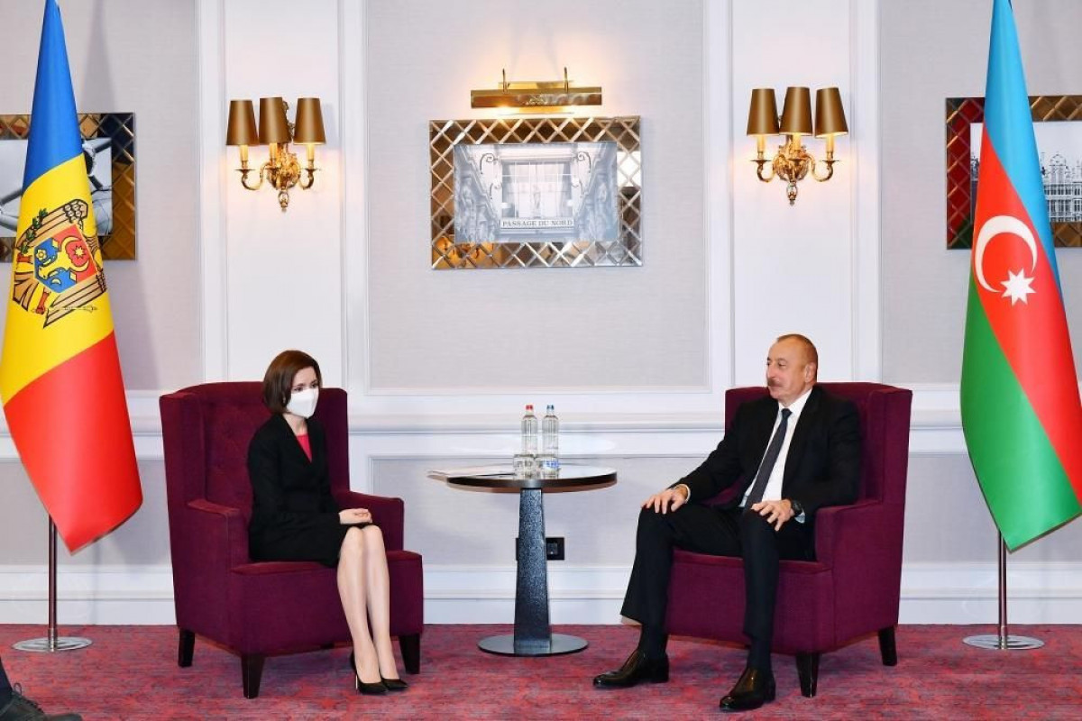 Maya Sandu və Prezident İlham Əliyev
