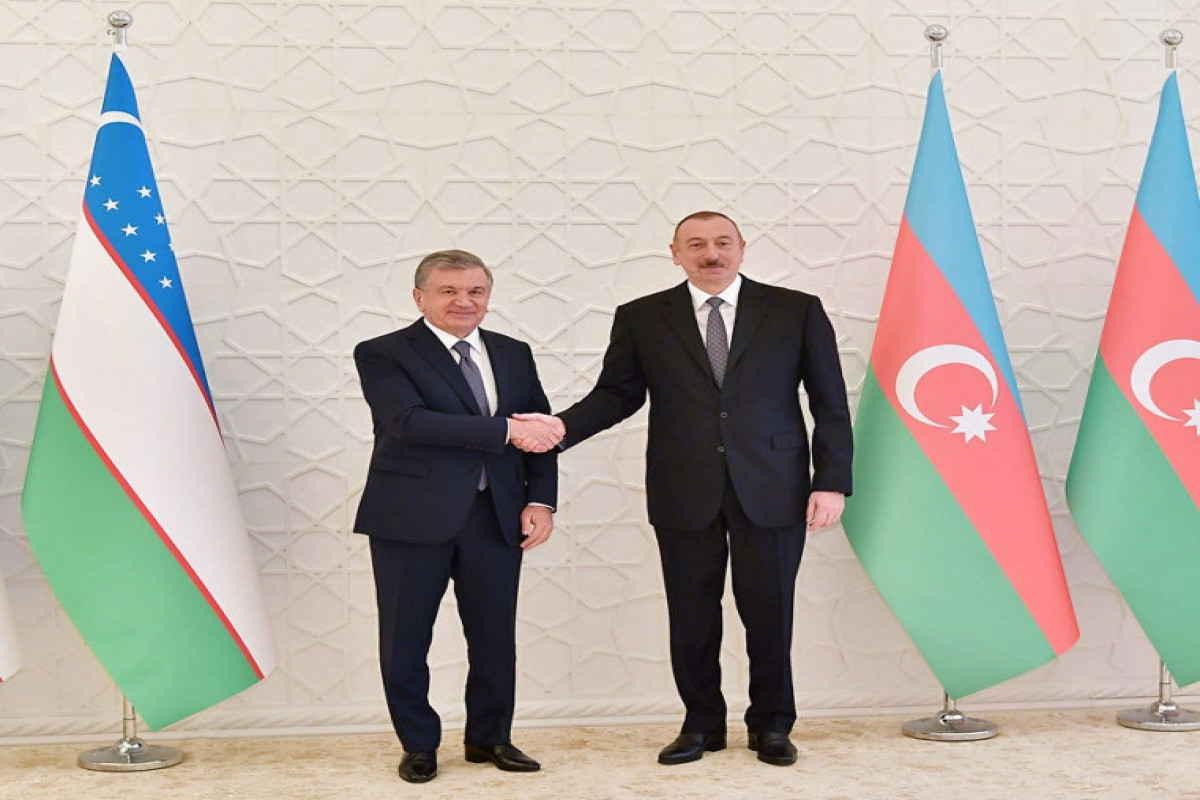 President of Uzbekistan Shavkat Mirziyoyev and President of Azerbaijan Ilham Aliyev