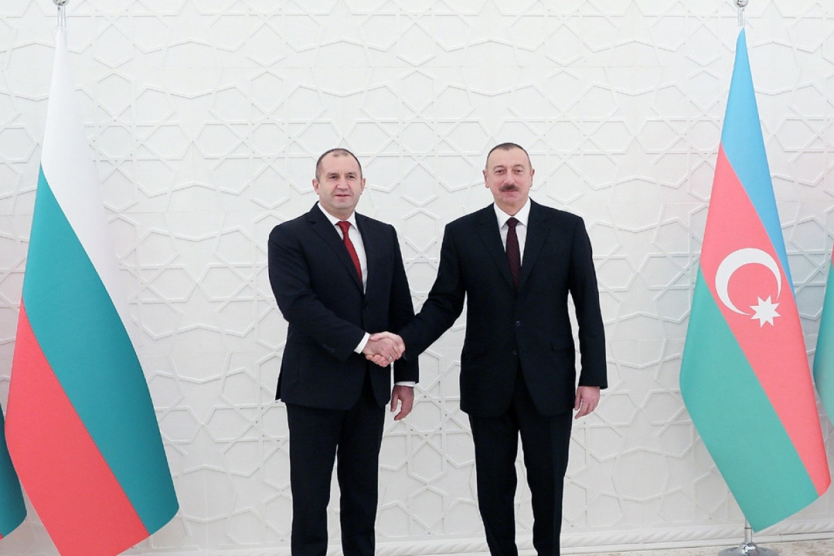 President of Bulgaria Rumen Radev and President of Azerbaijan Ilham Aliyev