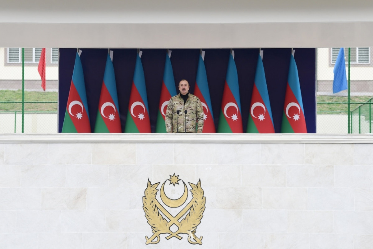 President, Victorious Commander-in-Chief Ilham Aliyev attended opening of military unit in Hadrut settlement-UPDATED 