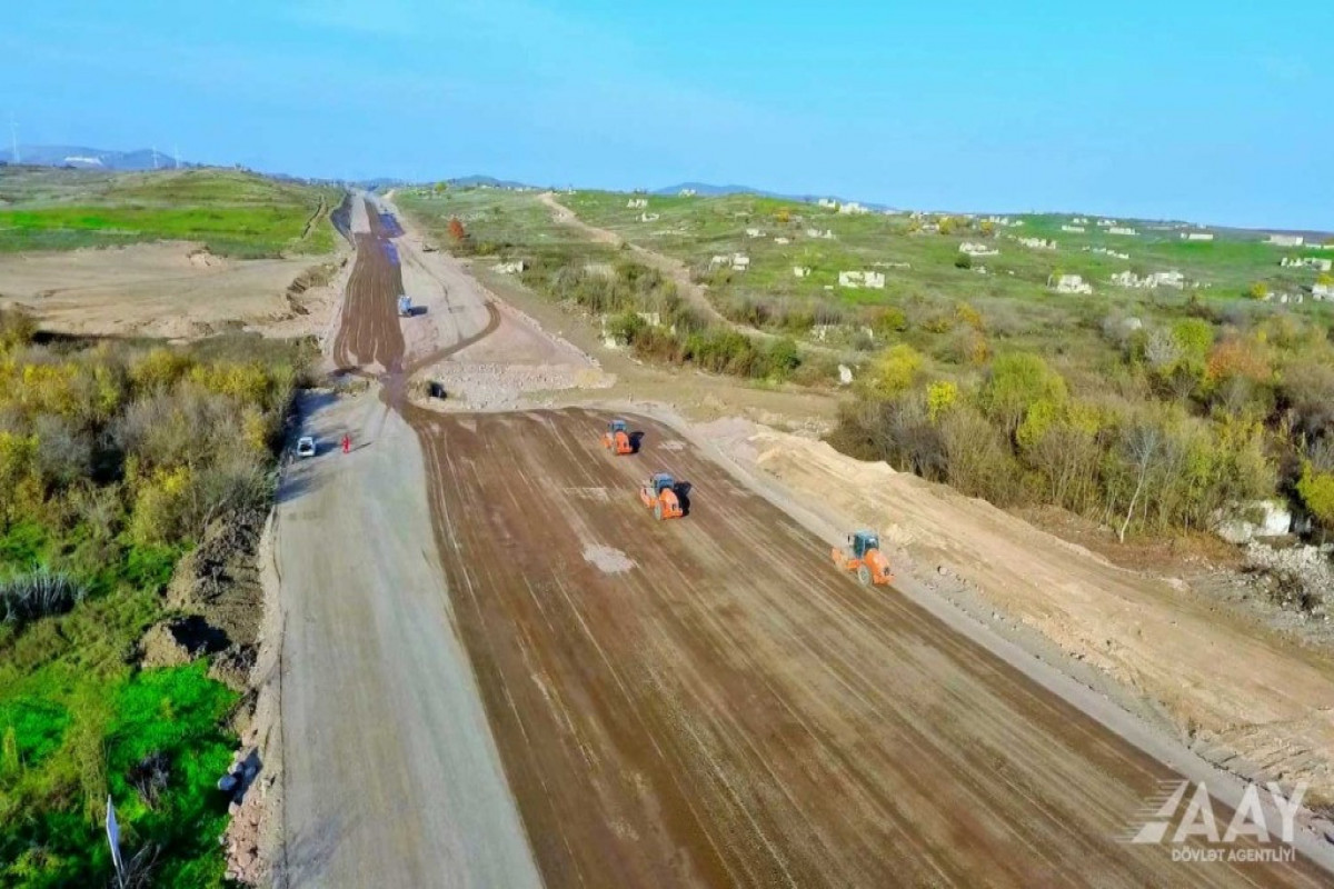 Füzuli-Hadrut avtomobil yolunun tikintisi sürətlə davam etdirilir - FOTO 