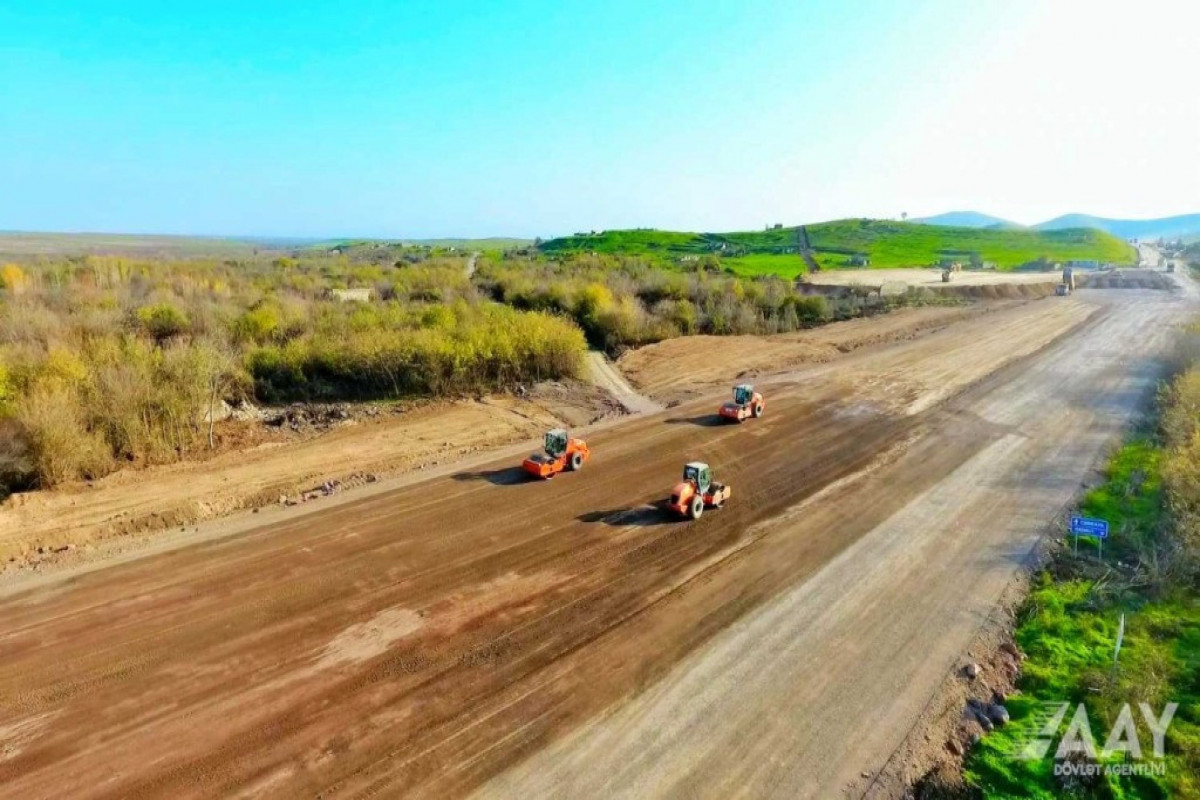 Строительство автомобильной дороги Физули-Гадрут продолжается быстрыми темпами-ФОТО 