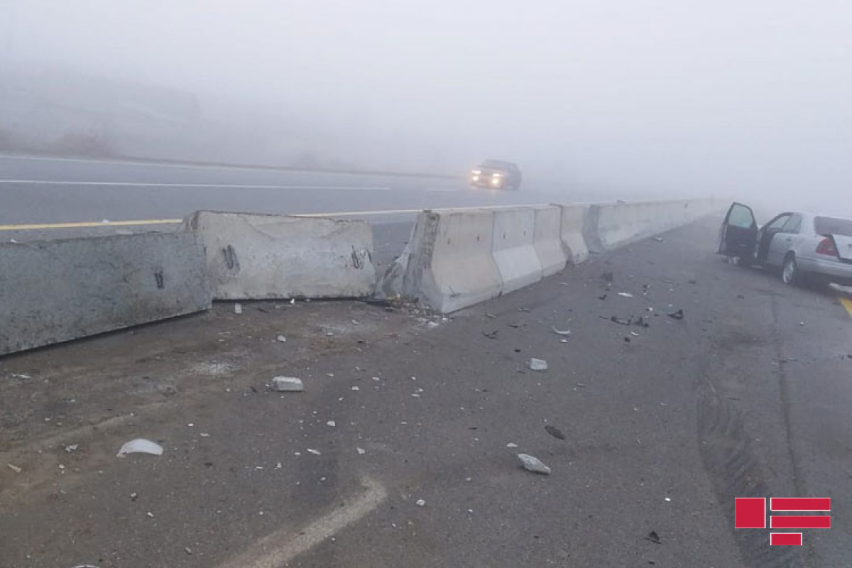 На автомагистрали Баку-Газах произошла цепная авария