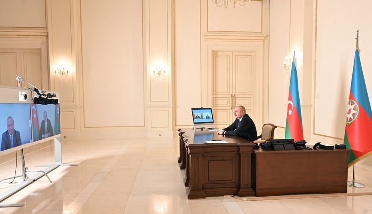 President Ilham Aliyev received in a video format president of US-based Foundation for Ethnic Understanding Marc Schneier 