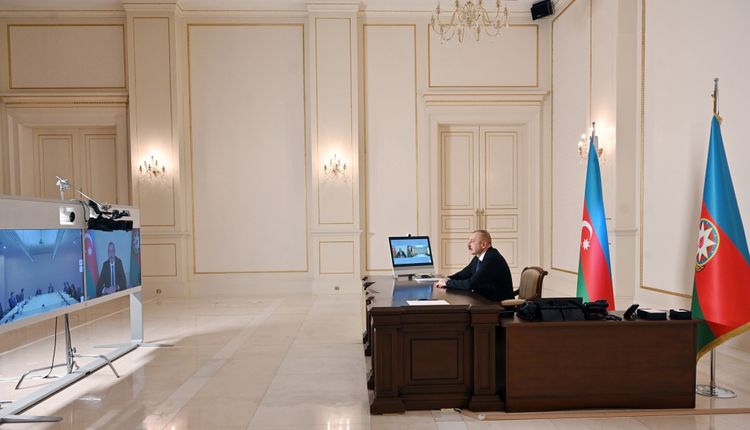 President Ilham Aliyev received in a video format delegation led by chairman of Italian Maire Tecnimont Group - UPDATED
