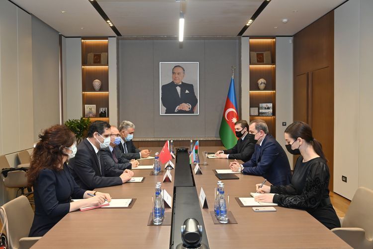 Azerbaijani FM Jeyhun Bayramov met with the chairman of Turkish Educational Foundation