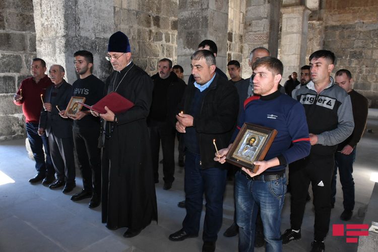 Azərbaycanın Alban-udi xristian icmasının üzvləri Laçında "Ağoğlan" monastırını ziyarət edib - FOTO - VİDEO