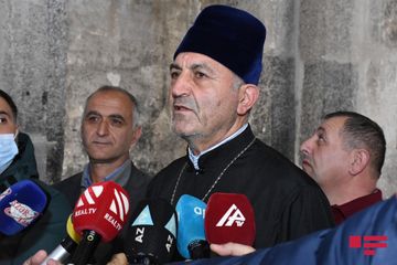 Azərbaycanın Alban-udi xristian icmasının üzvləri Laçında "Ağoğlan" monastırını ziyarət edib - FOTO - VİDEO