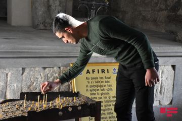Azərbaycanın Alban-udi xristian icmasının üzvləri Laçında "Ağoğlan" monastırını ziyarət edib - FOTO - VİDEO