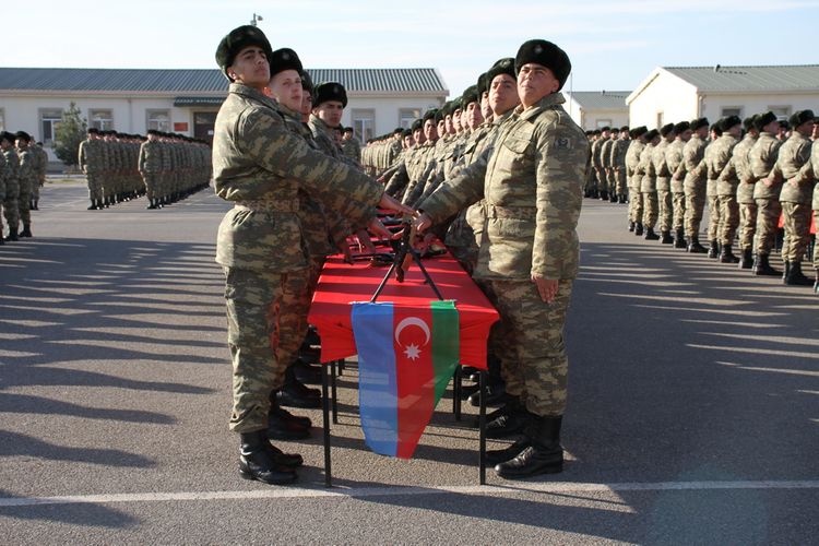 A Military Oath taking ceremonies were held in the Azerbaijan Army - PHOTO