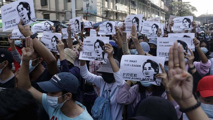 Largest protests in Myanmar in more than a decade
