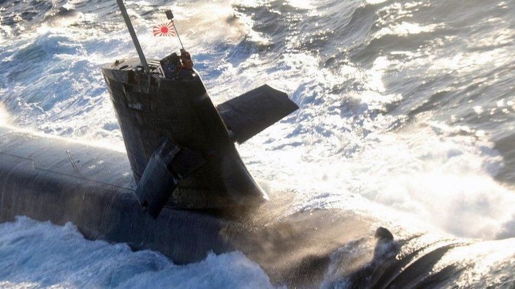 Japanese submarine crew phone for help after crash