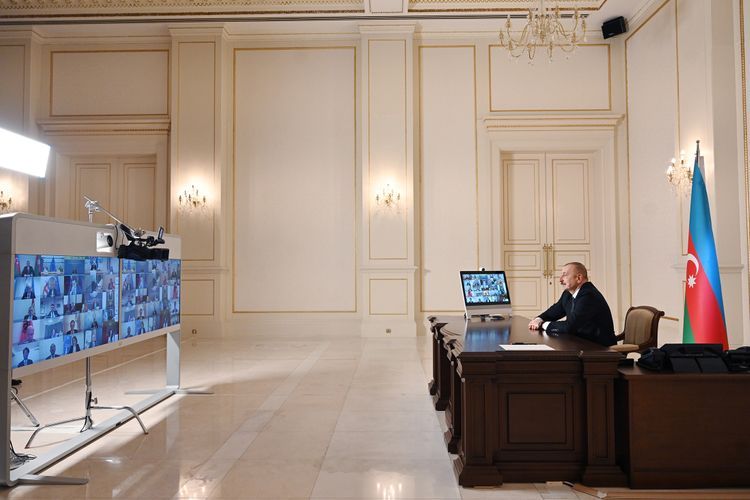 President Ilham Aliyev made a speech at 7th Ministerial Meeting of Southern Gas Corridor Advisory Council through video conferencing - UPDATED-1