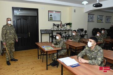 Jurnalistlər Heydər Əliyev adına Azərbaycan Ali Hərbi Məktəbində olublar - FOTO