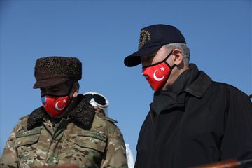Türkiyə və Azərbaycan müdafiə nazirləri Qarsda birgə təlimi izləyib - VİDEO - FOTO