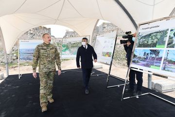 Prezident İlham Əliyev və birinci xanım Mehriban Əliyeva Füzuli, Zəngilan, Laçın və Cəbrayıl rayonlarında olublar - FOTO