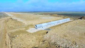 Bakı-Quba-Rusiya yolunun tərkib hissəsi olan magistralın tikintisi davam etdirilir - FOTO