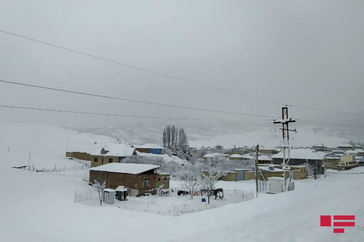 Göygöl rayonuna 25 sm qar yağıb - FOTO